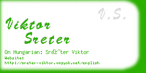 viktor sreter business card